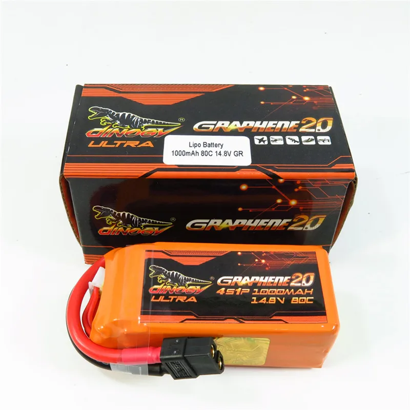 Giant Power DINOGY ULTRA GRAPHENE 2.0 14.8V 1000mAh 80C 4S Rechargeable Lipo Battery XT60 Plug For RC FPV Racing | Игрушки и хобби