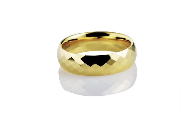 288 год граненый стиль Мужской позолоченный вольфрамовый ремешок diamond ширина-6 мм |