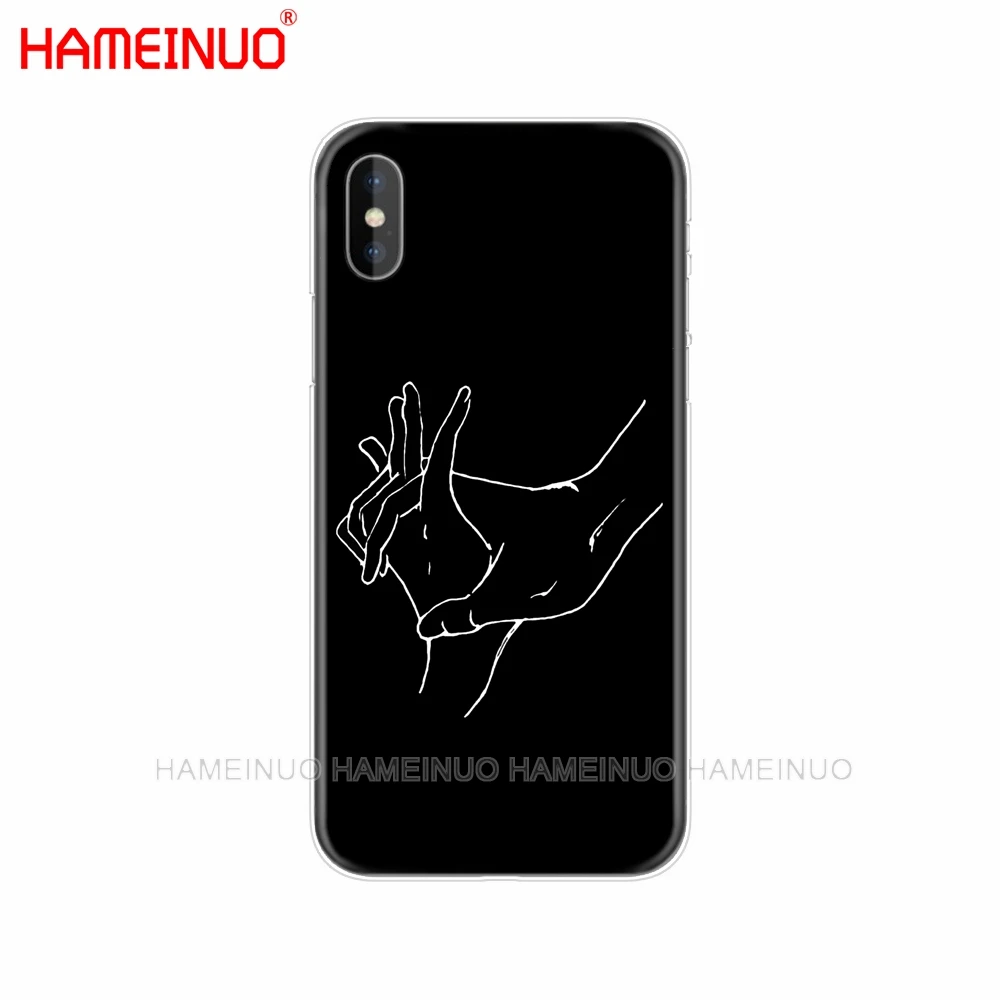 43401 Чехол для мобильного телефона HAMEINUO Art White Line Kiss Love Heart Flower Rose Girl для iphone X 8 7 6 4 4S 5 5S SE 5c 6s plus - Цвет: 43401
