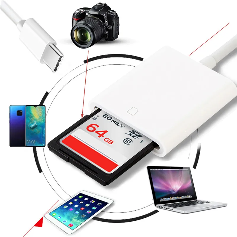 Type C USB 3 1 USB-C к Micro SD SDXC кардридер OTG кабель для передачи данных Type-C мини-адаптер Macbook