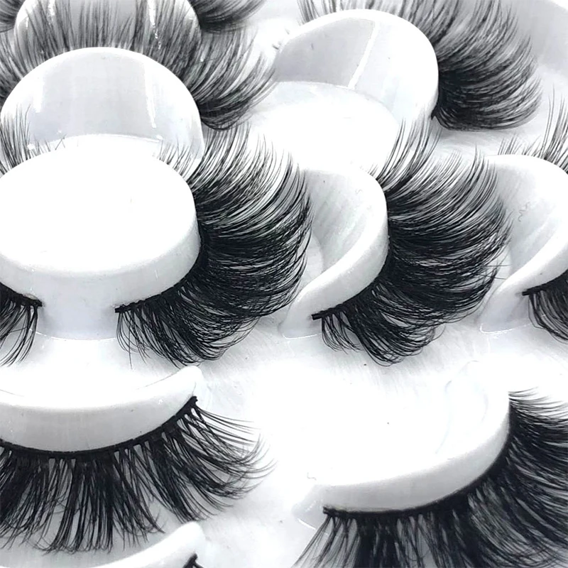 7 пар 3D норковые ресницы натуральные длинные накладные Макияж Наращивание ресниц
