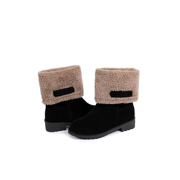 B.I.M. 2 стиля; Botas femininas; зимние ботинки; сезон осень-зима; Короткие Плюшевые Теплые женские ботинки на квадратном каблуке; mujer; большие размеры 35-40; T173