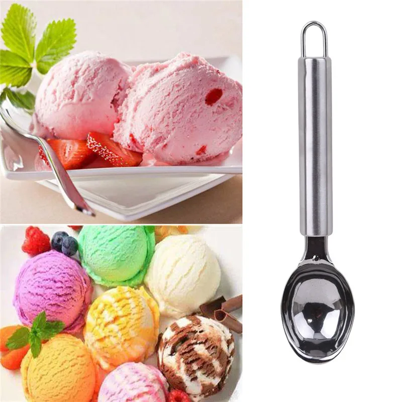 High Duty Stainless Steel Ice Cream Spoon Scoop With Hanging Hook For Easy Storage Kitchen Accessories | Дом и сад