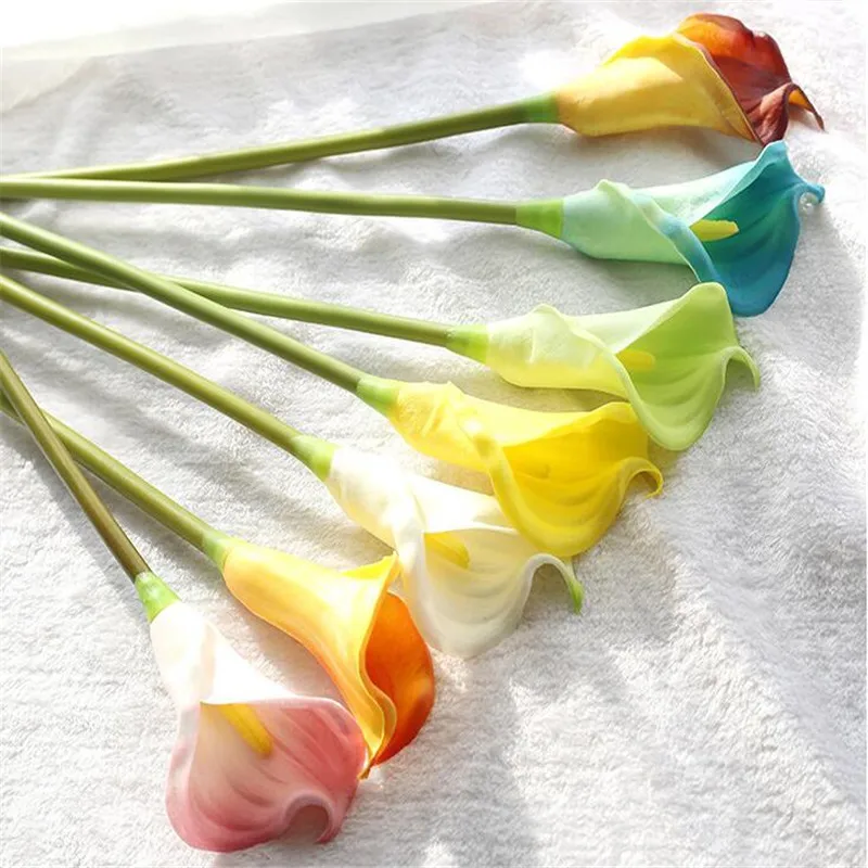

Long-Legged Begonia Calla Lily Artificial Flower Bouquet Home Decoration Wedding Fake Flowers