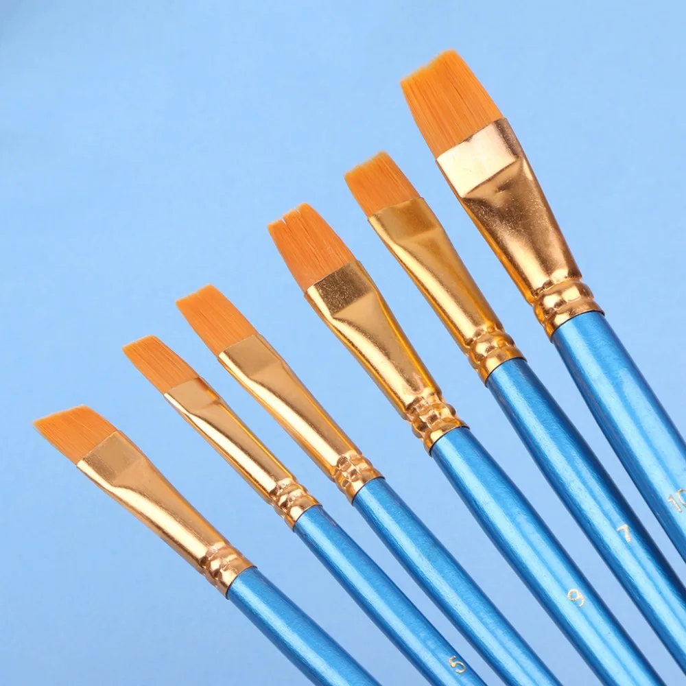 

12Pcs Different Shape Nylon Hair Artist Paint Brush Watercolor Fine Point Tip Pen Professional Art Painting Supplies C26
