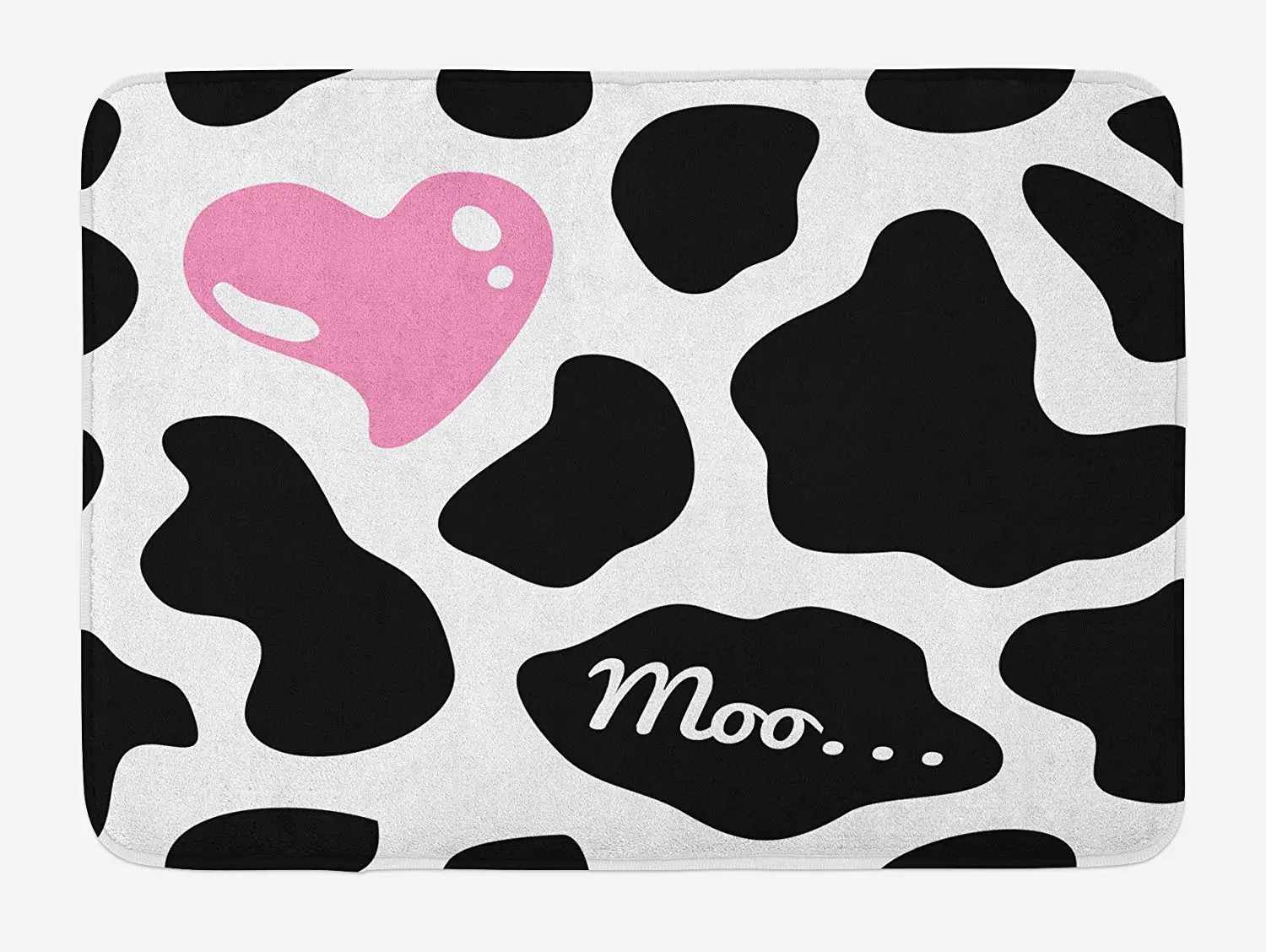 Корова коврик для ванной с принтом камуфляж скрыть узор в черный и милый розовый