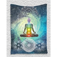 2018 new sunscreen square shawl digital printing beach towel retro home tapestry decorative wall background