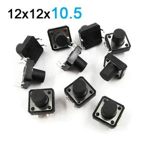 12*12*10.5MM Touch Switch 4 Foot Micro Key Switch Four Feet 12x12x10.5 Copper 10pcs/lot
