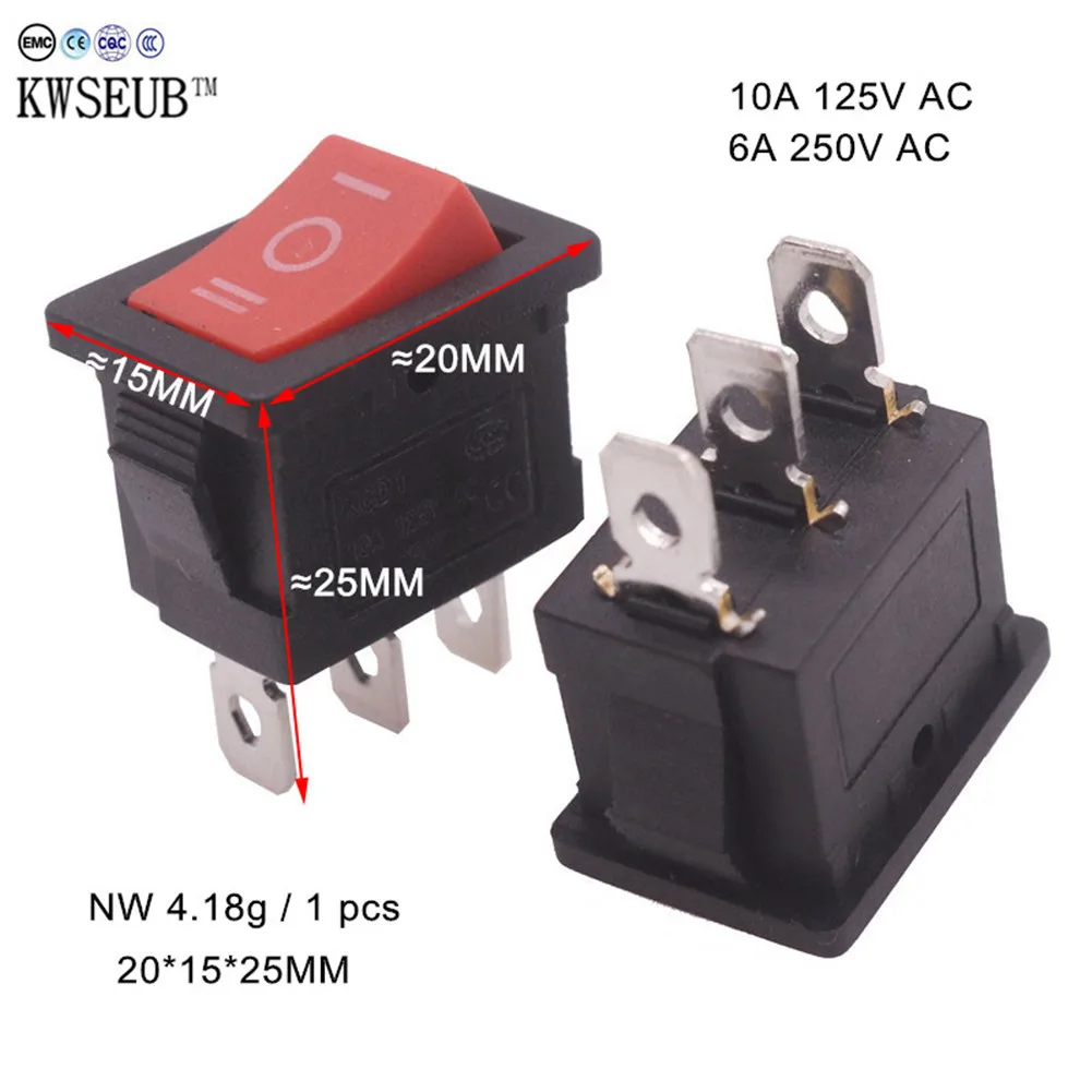 50 шт. кулисный переключатель питания 3 контакта 16A 250VAC/20A 125VAC