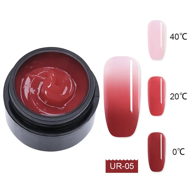 Thermal UR05 Ur Sugar 15 мл полигель для наращивания ногтей набор полигелей Кристальный акриловый раствор для выскальзывания жидкий строительный Гель-лак для ногтей набор кистей - Цвет: Thermal UR05