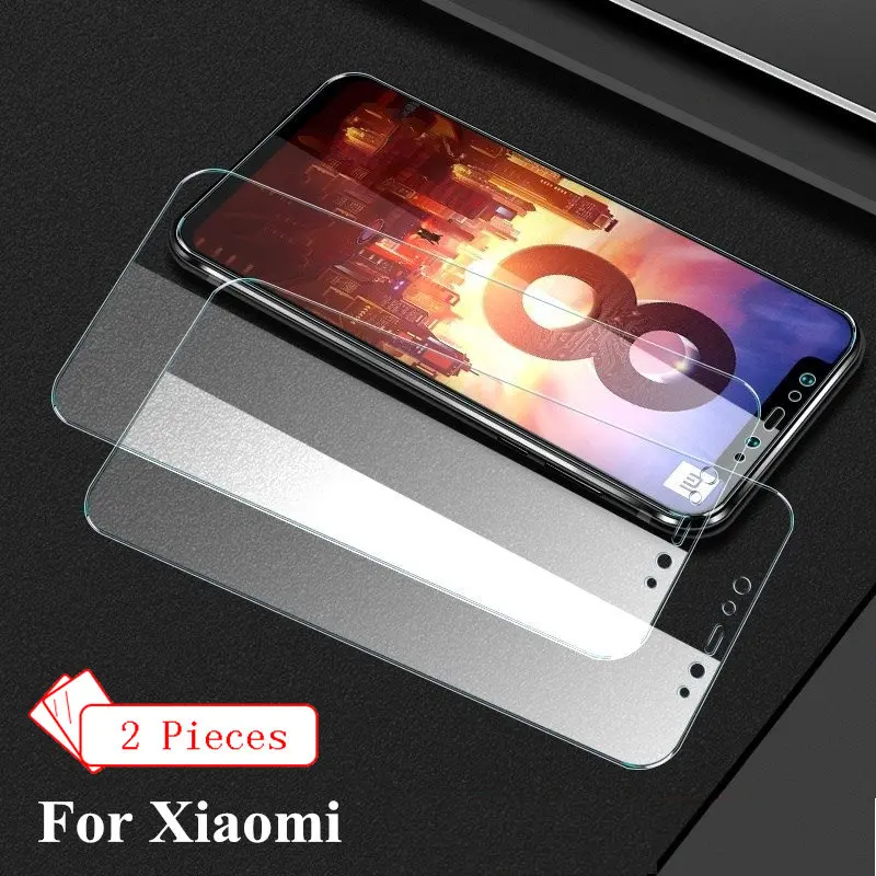 2 шт. закаленное стекло для Xiaomi 9 8 SE 6 mi lite Pro Max 3 Mix A1 5X A2 6X смартфон 9H Защитная пленка