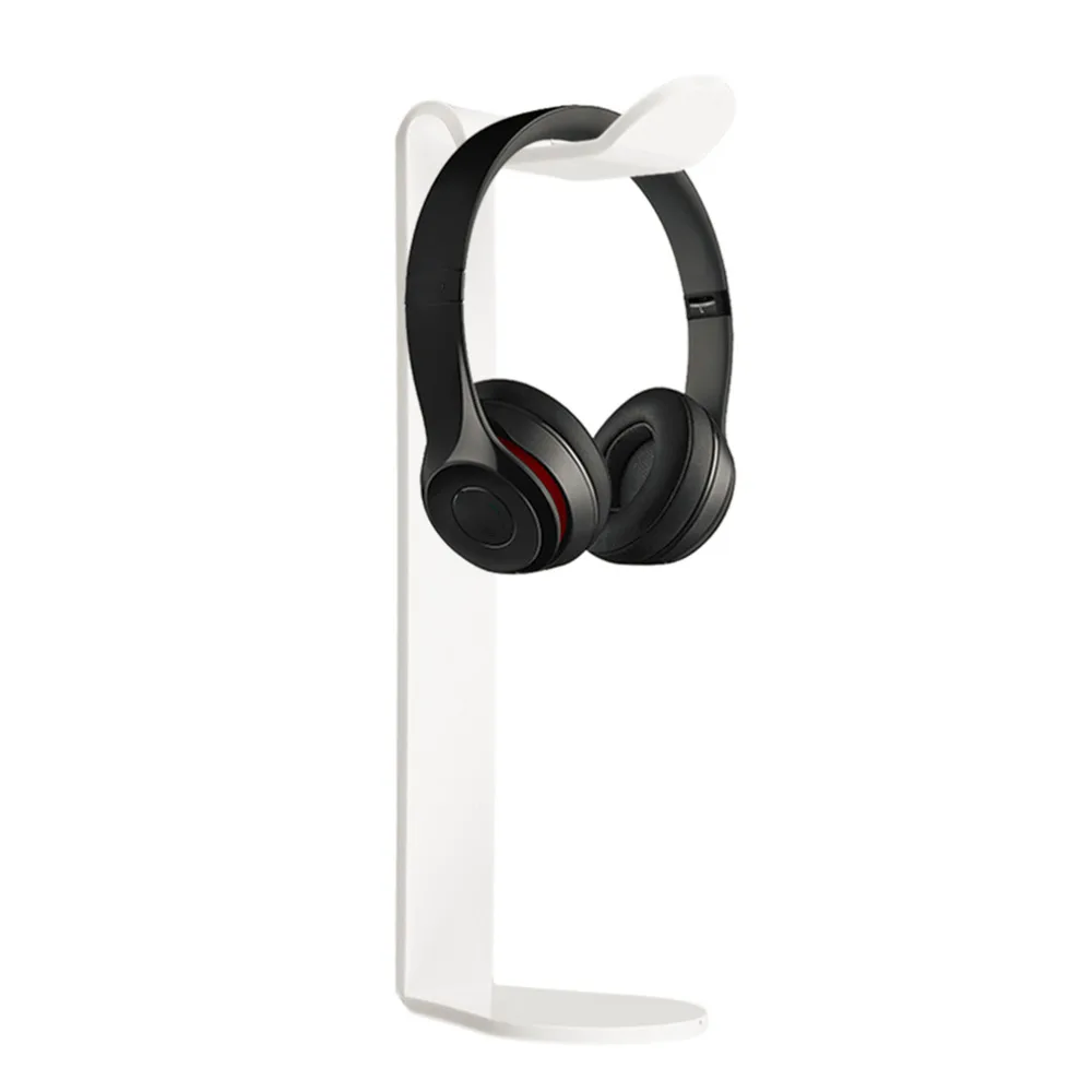 storage Holder racks 2 Colors Acrylic Earphone Headset Hanger Headphone Desk Stand Fashion Display For Headphones Bracket | Дом и сад