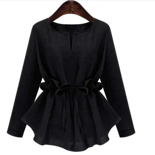 5XL 4XL 3XL Плюс Размер Топы женские модные повседневные с v-образным вырезом оборками