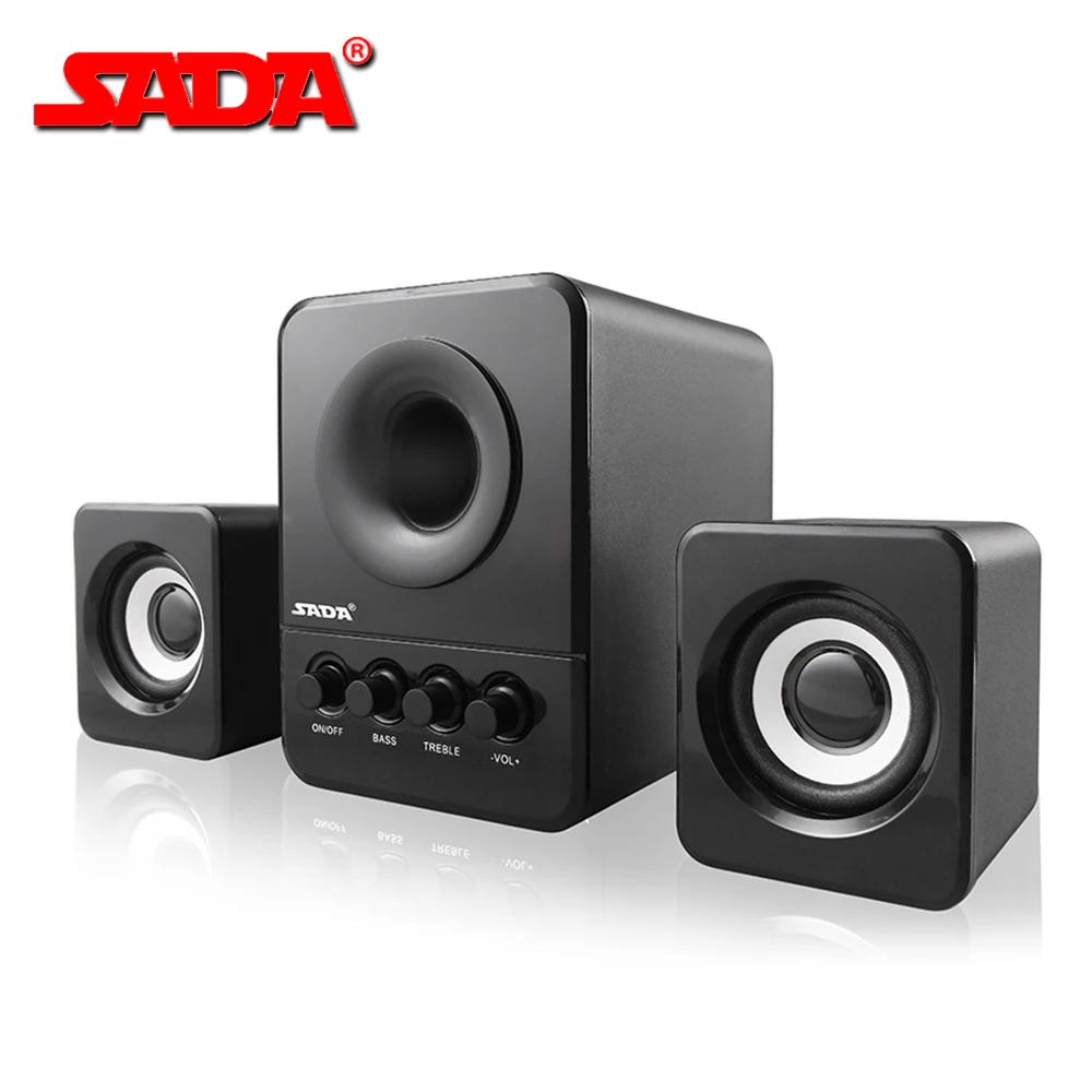 USB Проводная комбинированная Колонка SADA басовая стереоколонка с подключением к