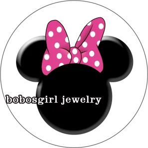 20788 cartoon mouse dsney glass Snap button photo glass cabochon for girls gift GS9778 - Окраска металла: 20788