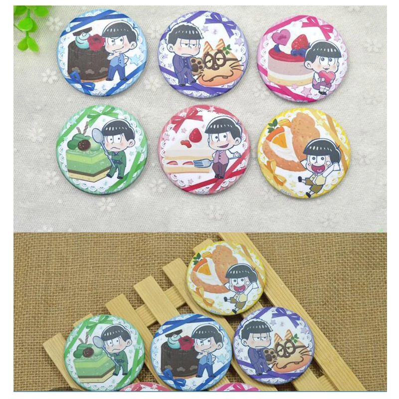 6 шт./компл. значок аниме Osomatsu san мороженое Jyushimatsu Matsuno Choromatsu Yammy Женская Брошь|cute