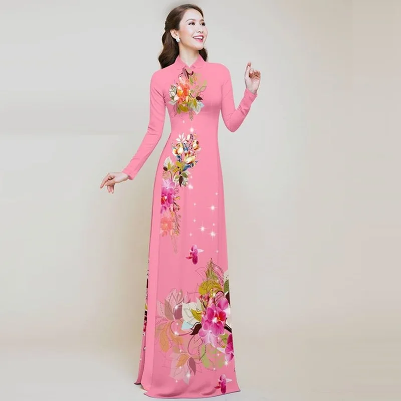 

aodai vietnam clothing cheongsam aodai vietnam dress vietnamese traditionally dress long sleeves cheongsam modern plus size