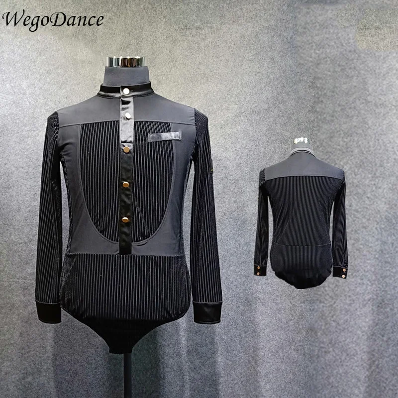 

new man Latin dance training exercises bodysuit shirt