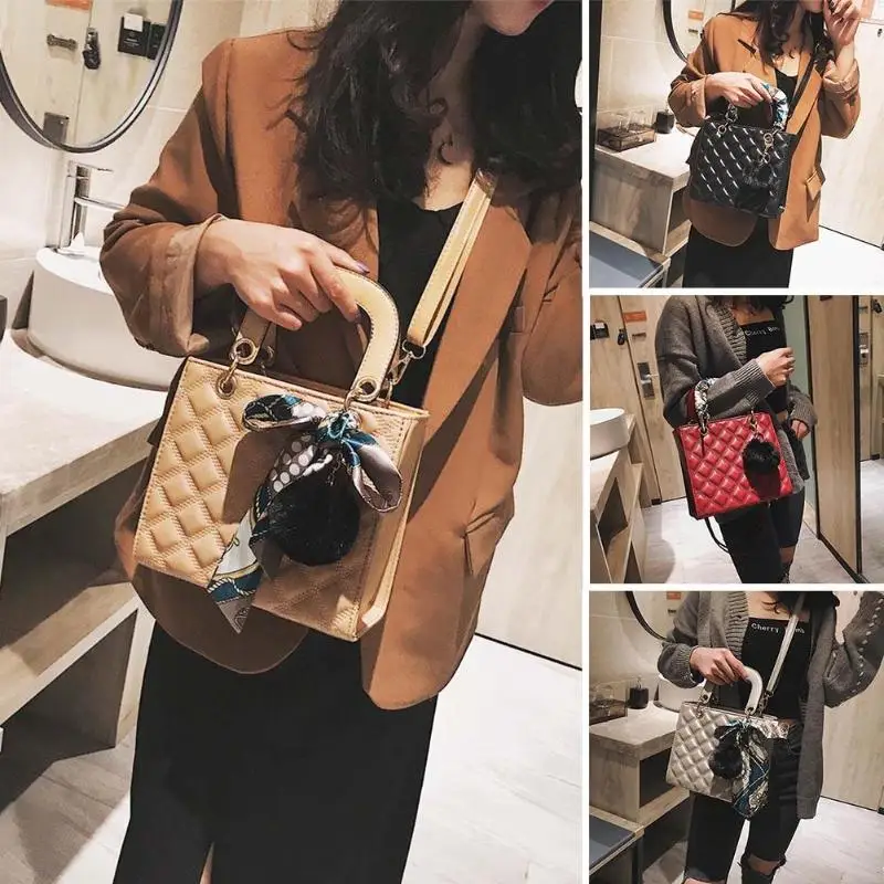 Для женщин наплечник Сумки кожа мини площади Crossbody сумка мессенджер на цепочке ремень лоскут Дизайнер Сумка-клатч