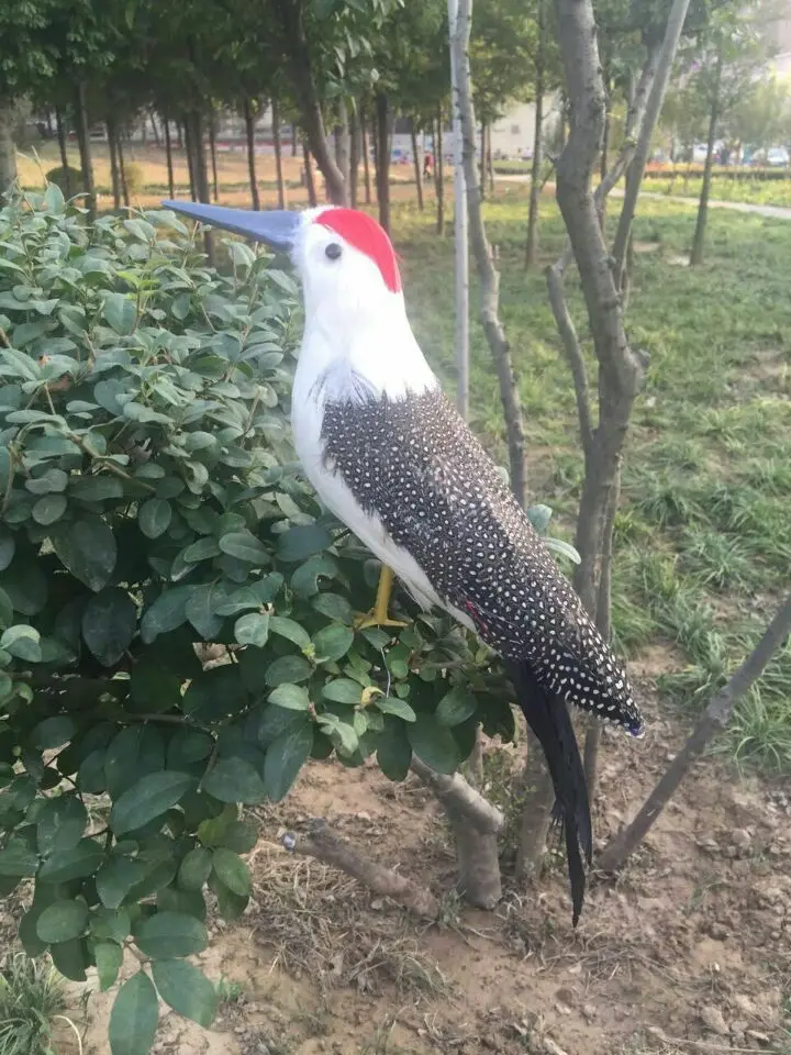 Новая модель дятла из пенопласта и меха кукла-птица в подарок около 30 см 0780