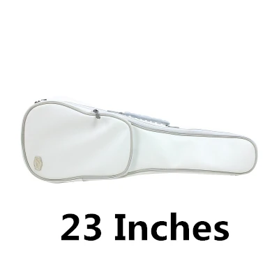 White 23 Inches Миниатюрная гитара укулеле сумка чехол 21/23/26/28 дюймов прочный каркасный рюкзак сумка для переноски концерт Аксессуары для гитары искусственной кожи Водонепроницаемый гитары Запчасти - Цвет: White 23 Inches