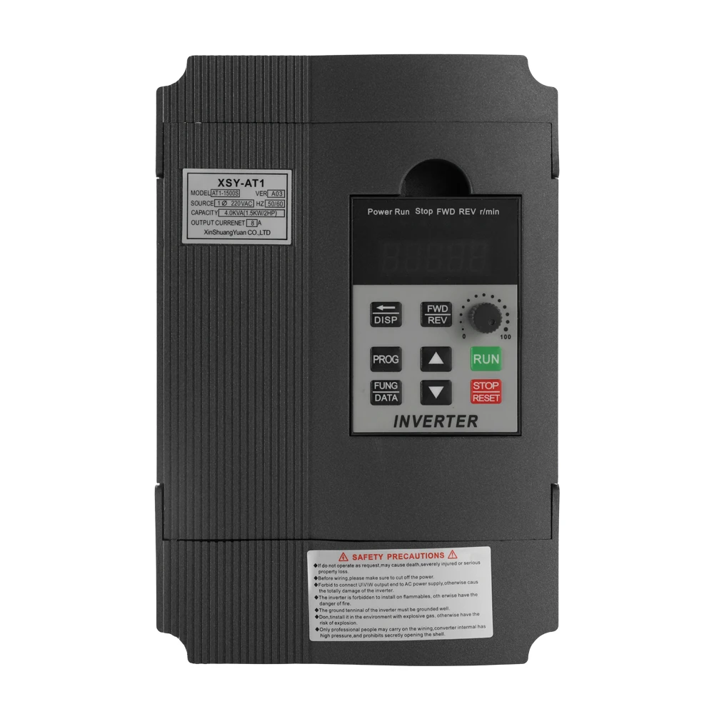AT1-1500S Универсальный 1.5KW 12A 220V VFD регулятор частоты вращения переменного тока Мотор привод от одного до трех фаз из переменный инвертор