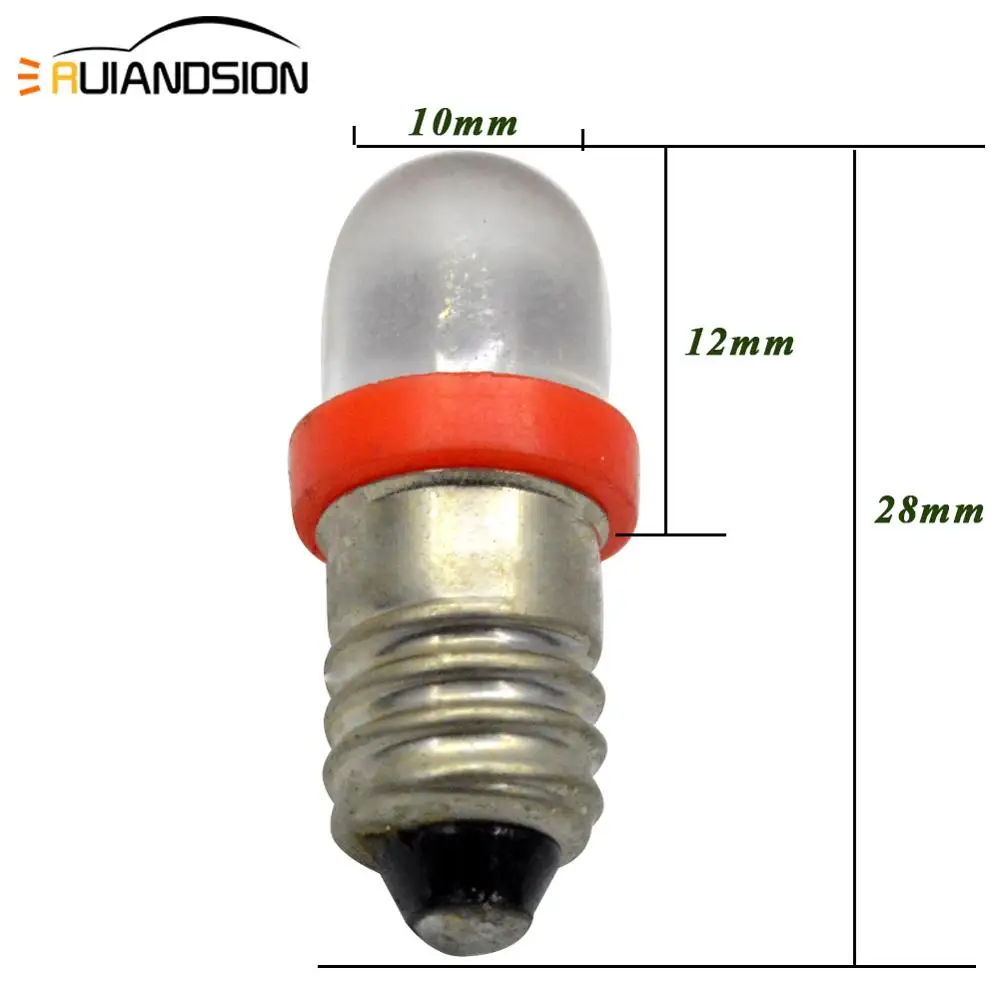 RUIANDSION 2x Высокое качество 6V F5 E10 винт база 12v Светодиодный Индикатор Интерьер