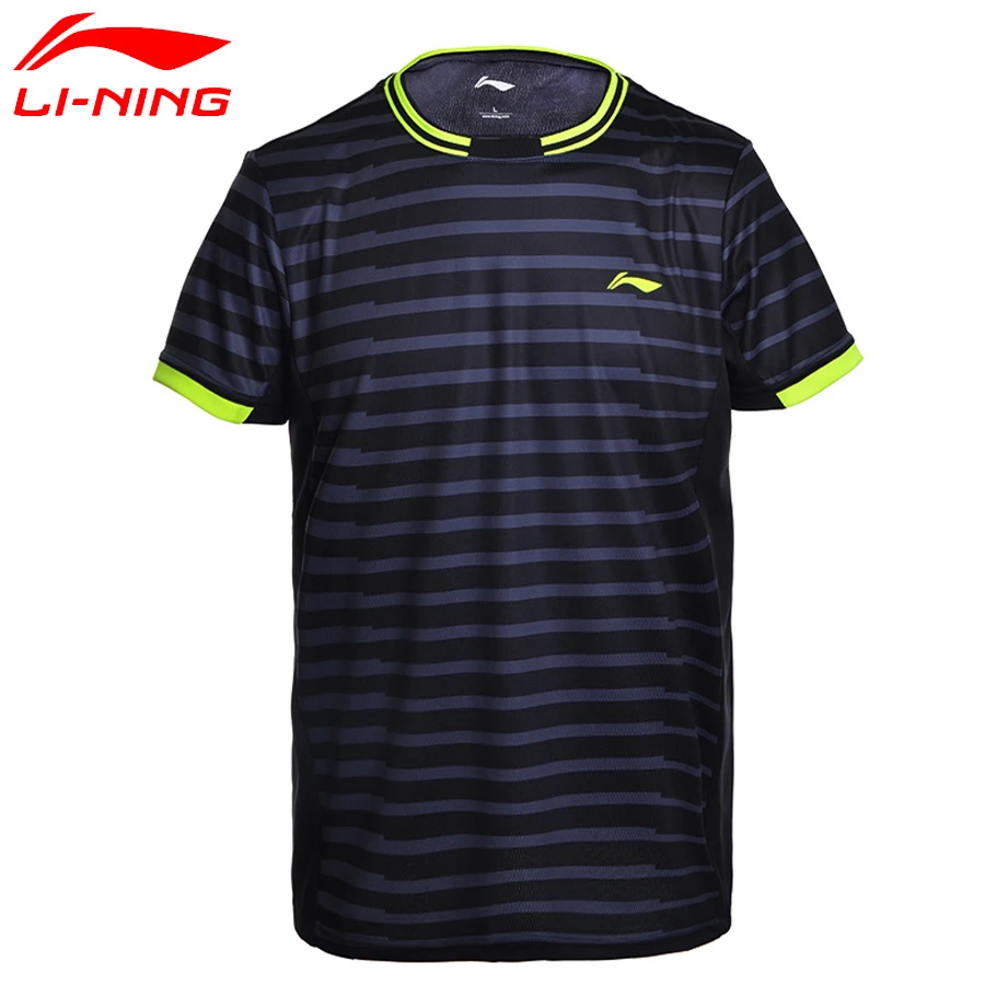 Li-Ning, новинка, мужские рубашки для бадминтона, дышащие, обычная посадка, спортивные, удобные, футболки, подкладка, футболка, AAYM143 CJFM17