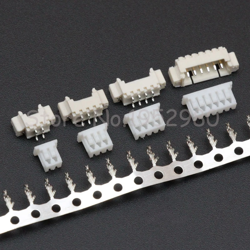 100 компл. 1 25 мм шаг разъем JST SMD горизонтальный прямой штырь 2/3/4/5/6/7/8/9/10/11/12P