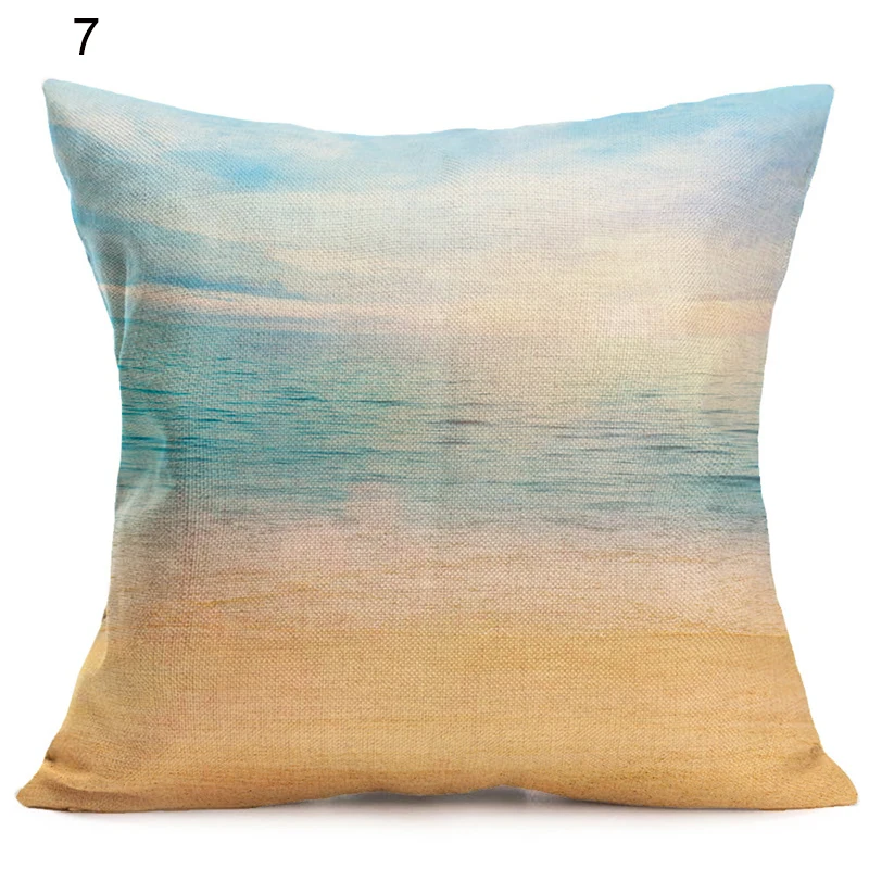 Летние хлопковые льняные наволочки в морском стиле на талию 45x45 см подушки для