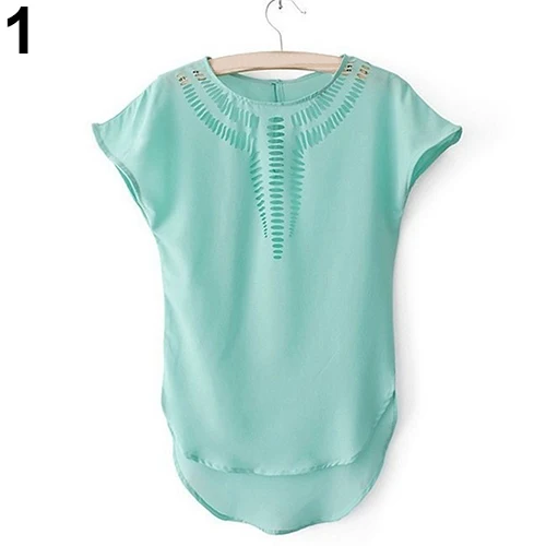 Женские Летние Случайные Свободные Выдалбливают Форме Крыла Летучей Мыши Рукав