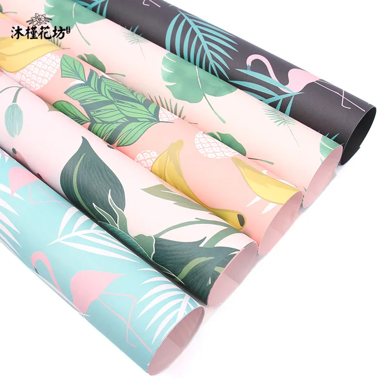 Упаковочная бумага для цветов фламинго 10 шт. Рождественский Подарочный пакет