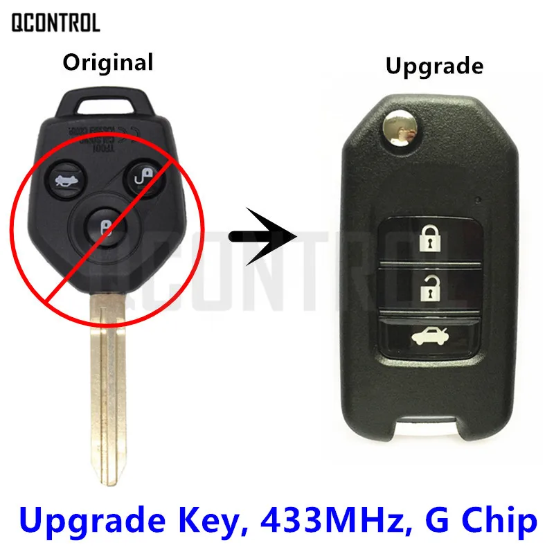 QCONTROL 3 кнопки обновленный дистанционный ключ 433 МГц с чипом G для SUBARU XV 2012 2015|buttons