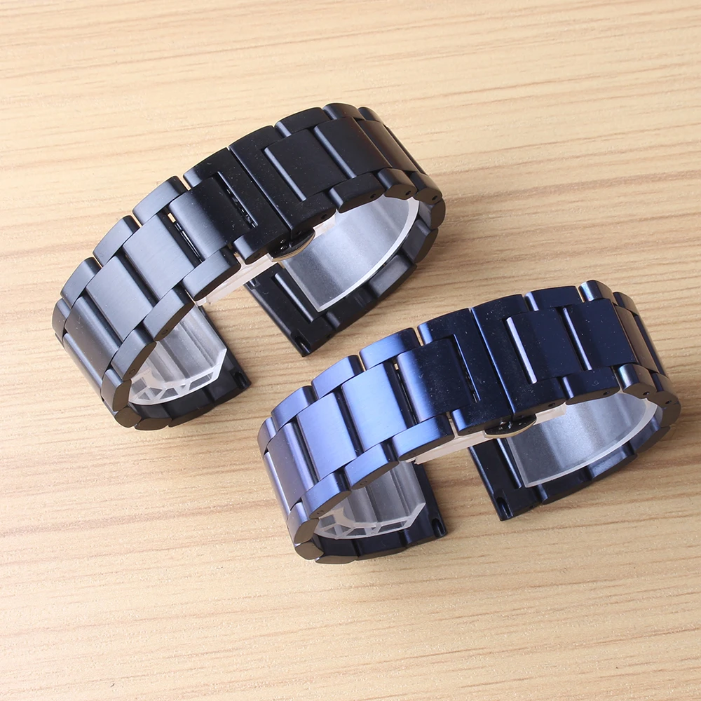 

Watchband Strap Bracelet Classic Watchbands Fashion Stainless Steel Watch Accessories Black Dark Bluefor Gear S2 S3 20mm 22mm