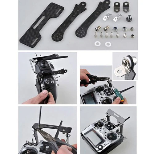 PLA-Carbon Fiber FPV Monitor Mount Holder/Монтажный кронштейн дисплея для передатчика | Электроника