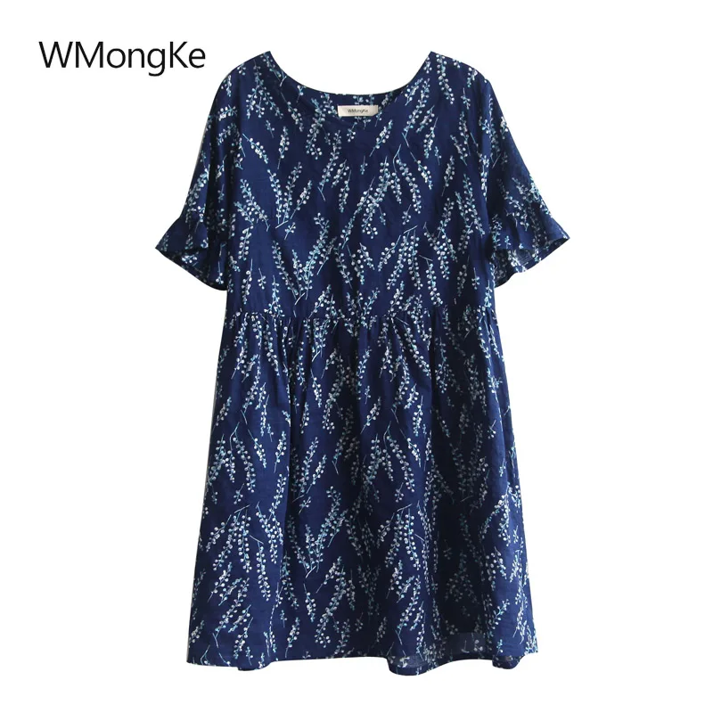 Wmongke Для женщин летние мини платье Бохо туника сарафан Цветочный принт пляжное