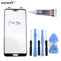 black original lcd screen glass lens for huawei p30 pro p30 lite p20 pro front outer touch glass replacement kitsb7000 glue