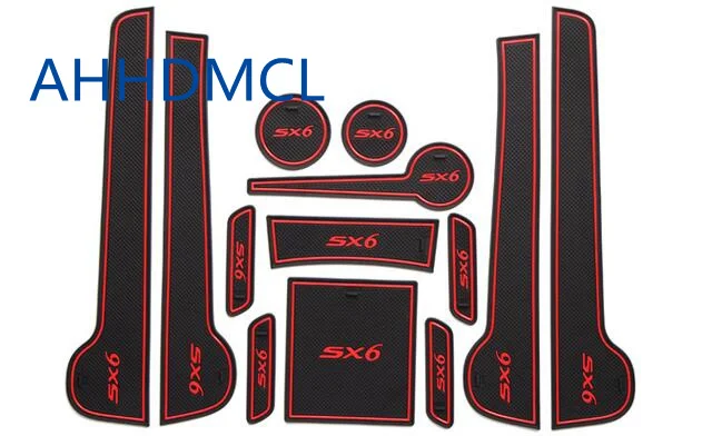 

Автомобильная противогрязная подкладка, дверной паз, слот для ворот, подлокотник для чашки, Противоскользящий коврик для Dongfeng Fengxing SX6 2016