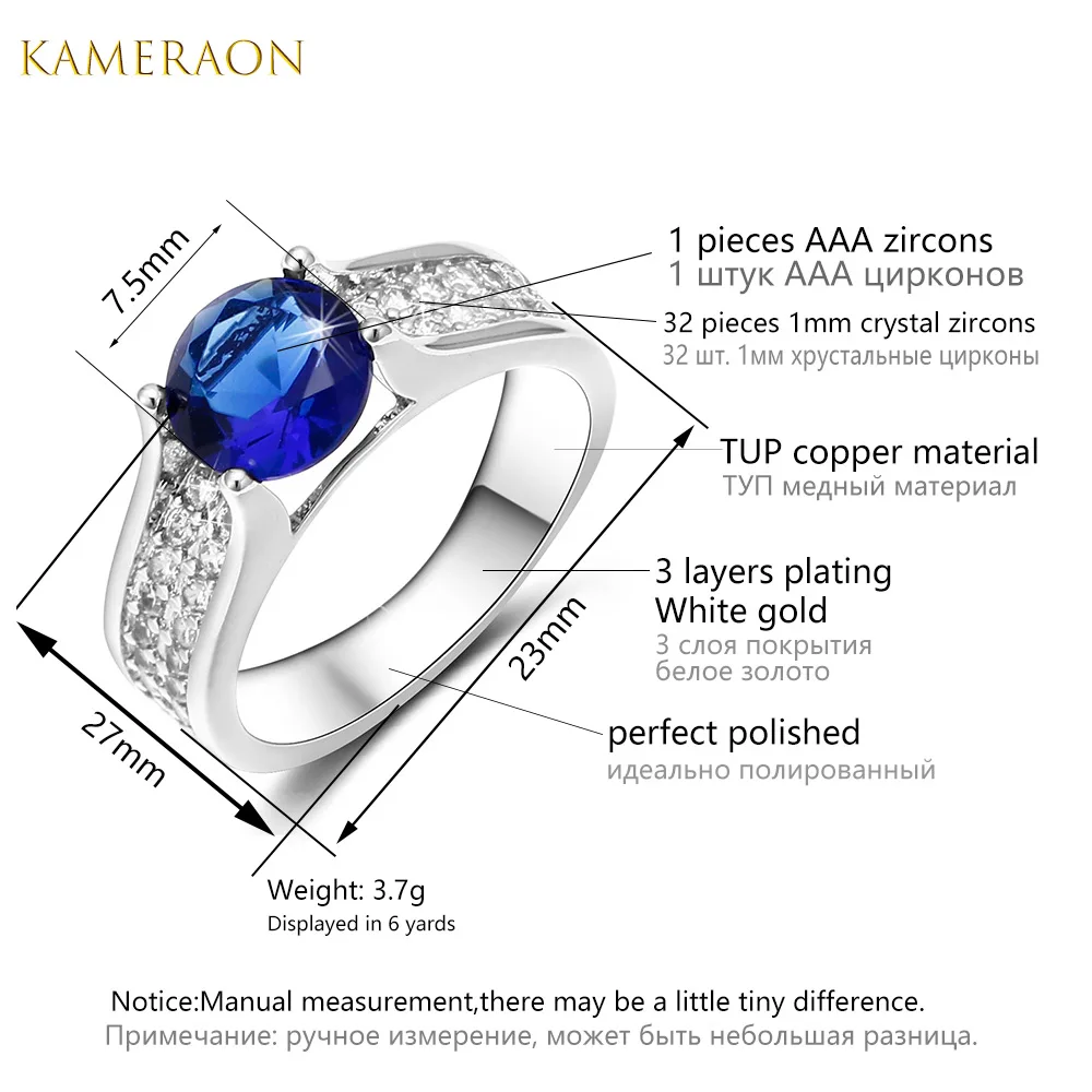 Женские обручальные кольца KAMERAON с Эйфелевой башней ювелирные изделия из фианита