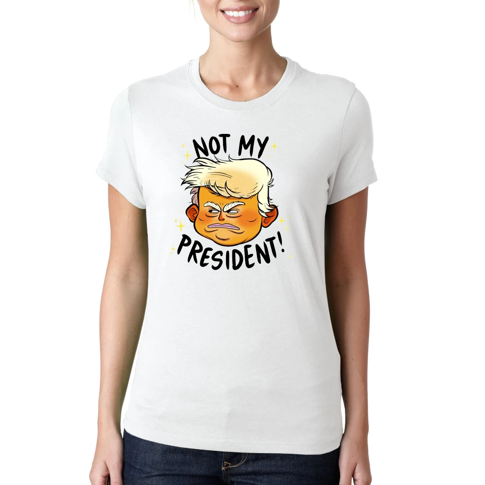 Новые 2017 Мода Не Мой Президент Печать Смешные Футболки Оригинальный Характер