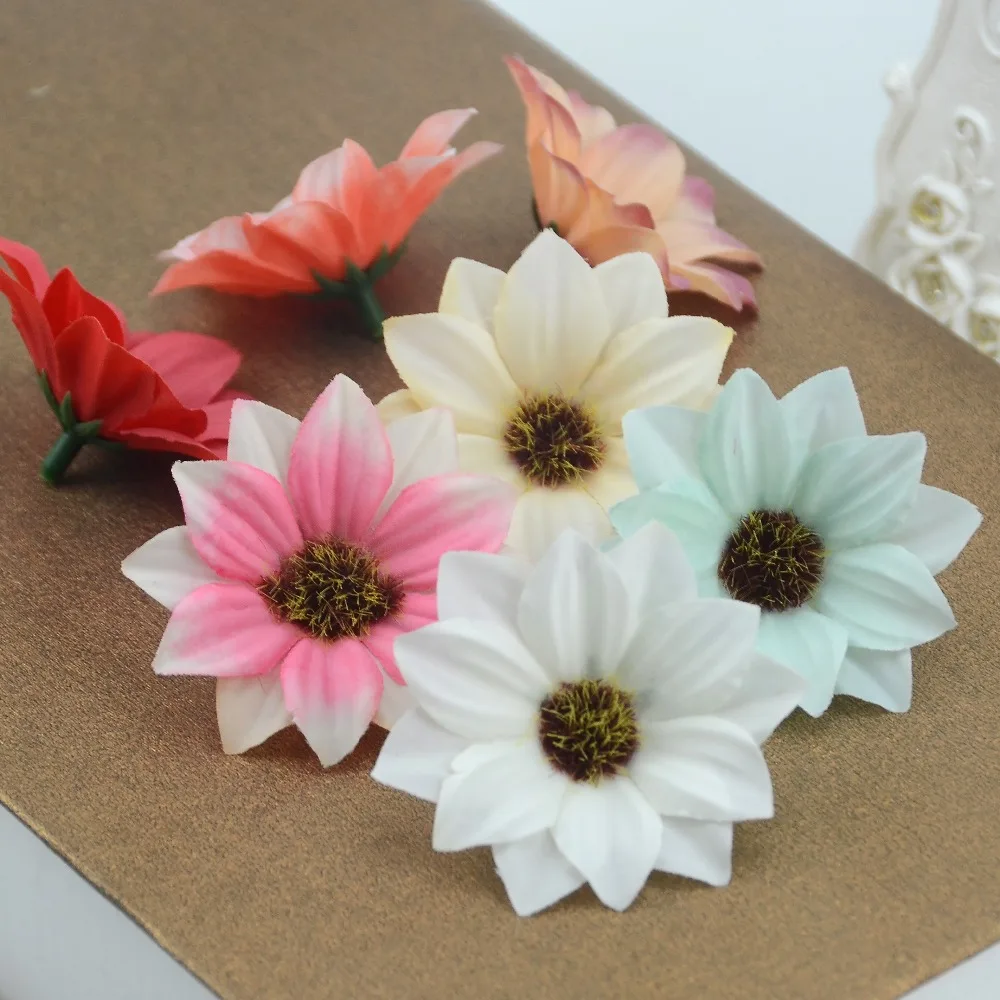Искусственные цветы Gerbera 20 шт. 6 см вечерние украшения для дома аксессуары