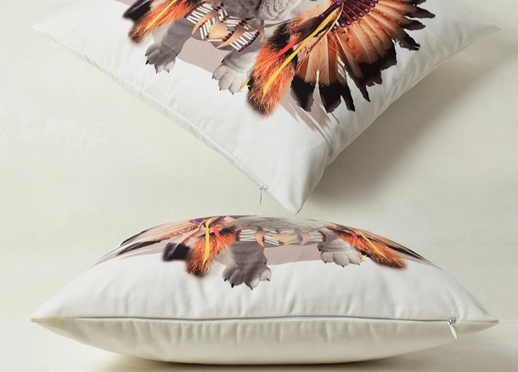 Смешная Новинка индийский бульдог искусственная Подушка Чехол милый животный