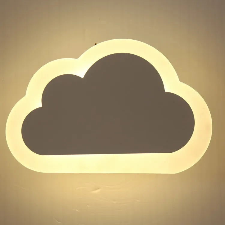 Креативные милые романтические облака acryl светодиодный настенный светильник для детской комнаты гостиной