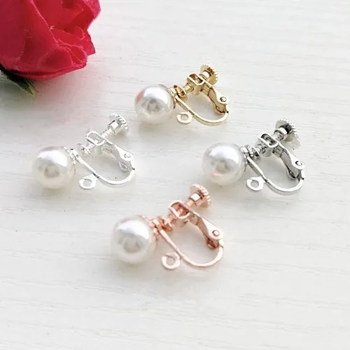 10pcs/lot 8mm Pearl Earrings Screw No Piercing For Women Girl Feminine Jewelry Party Wedding DIY | Украшения и аксессуары