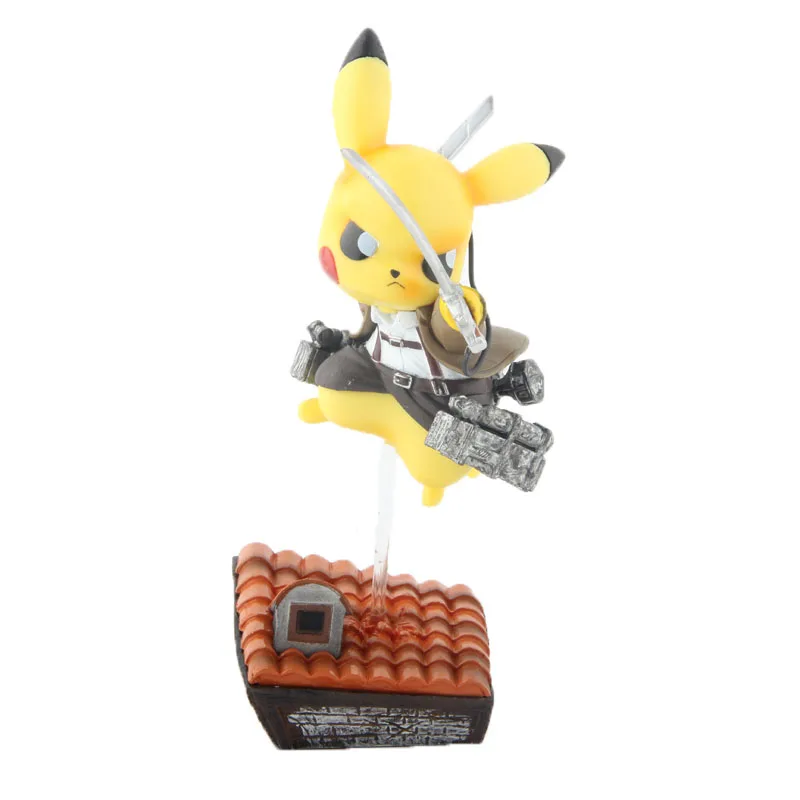 Poke Monster Пикачу Косплей атака на фигурка Титан игрушка " 15 см