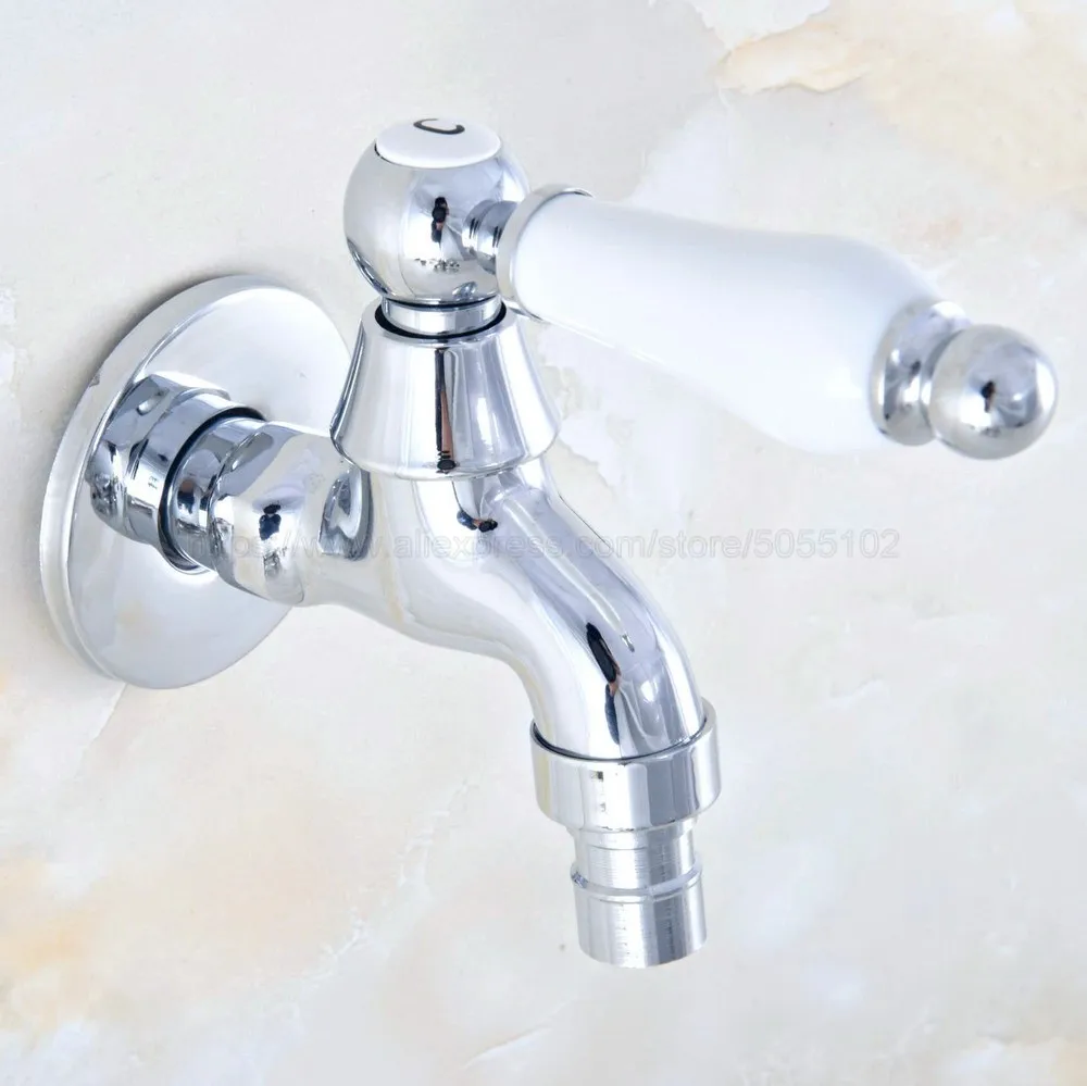 Полированный хромированный кран для мытья ванной комнаты холодной воды с