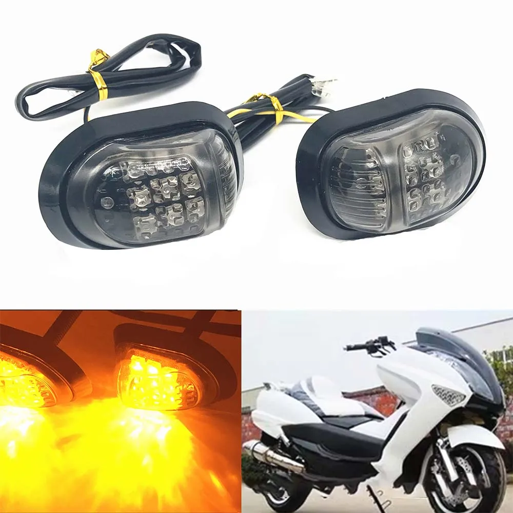 2pcs 12v Motorcycle Turn Signal Indicator Light Indicators Pair Piranha Flasher |