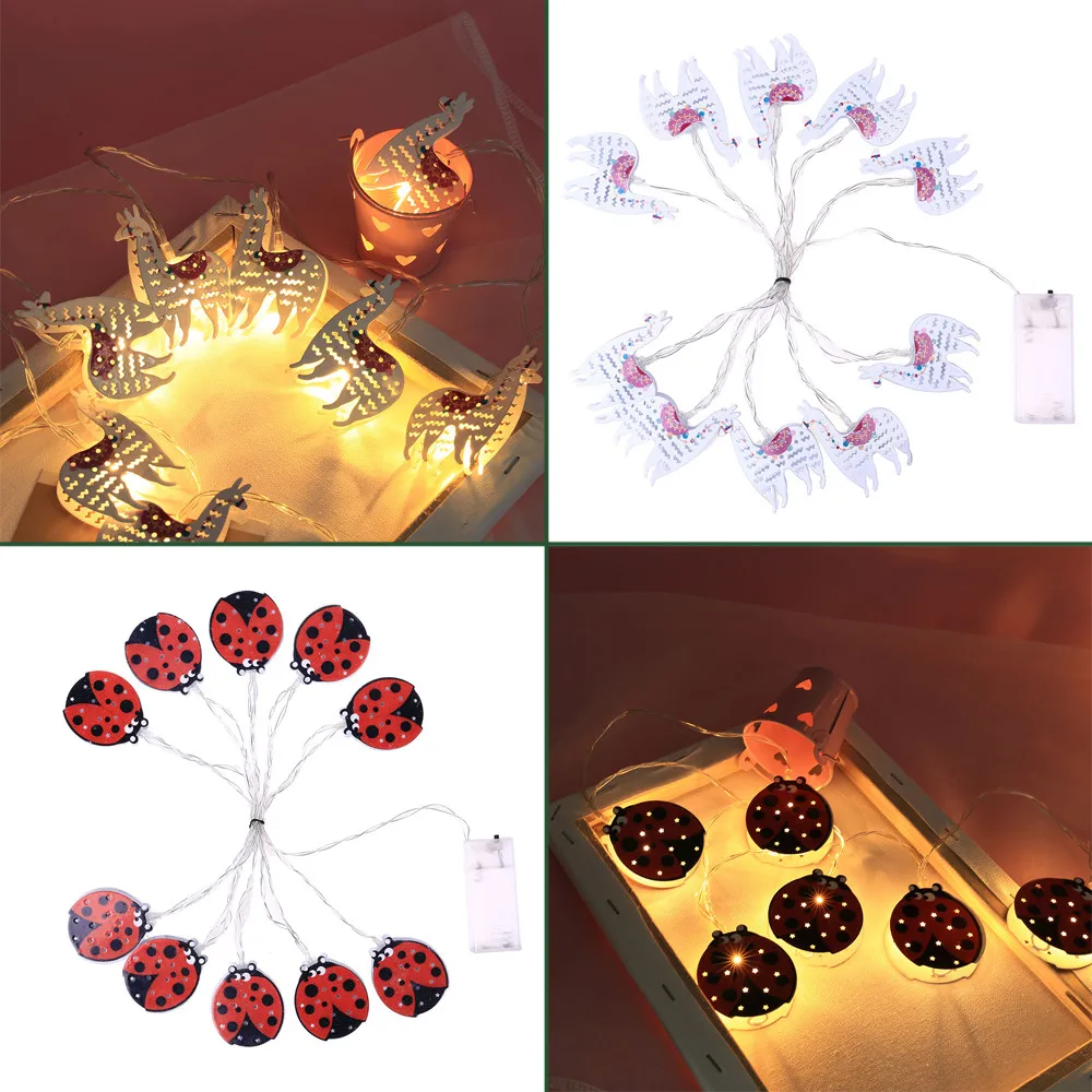 Рождественская гирлянда в форме животных 2 м 10 светодиодов внутренняя елка декор