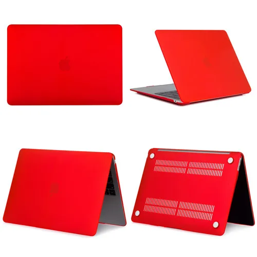Matte Red Жесткий матовый чехол для MacBook Air retina Pro 11 12 13 15 дюймов Pro 16 дюймов модель A2141 чехол - Цвет: Matte Red