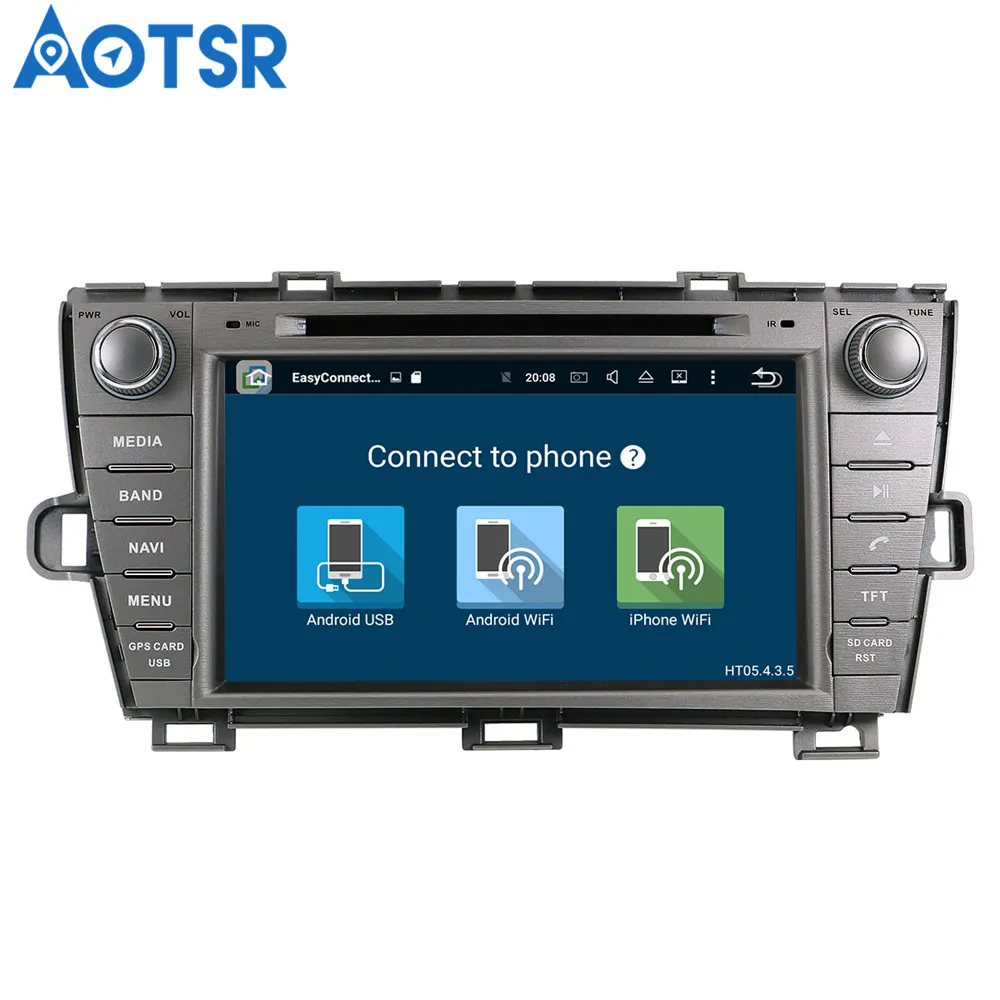 Автомобильный DVD плеер Aotsr Android 8 1 GPS навигация для TOYOTA Prius 2009 2013 Радио мультимедиа